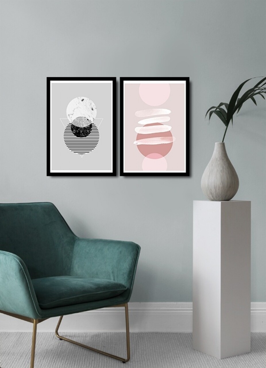 Set 2 tablouri decorative, Alpha Wall, Equilibrium, 36x51 cm - imagine 3